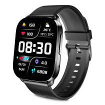 QCY Watch GS Smart Sports Watch With 2.02 Large Display, Bluetooth Call, Health Monitoring, 10 Days Battery Life and Message, Call Notification, Black