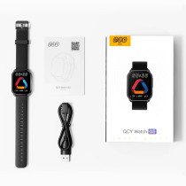 QCY Watch GS Smart Sports Watch With 2.02 Large Display, Bluetooth Call, Health Monitoring, 10 Days Battery Life and Message, Call Notification, Black