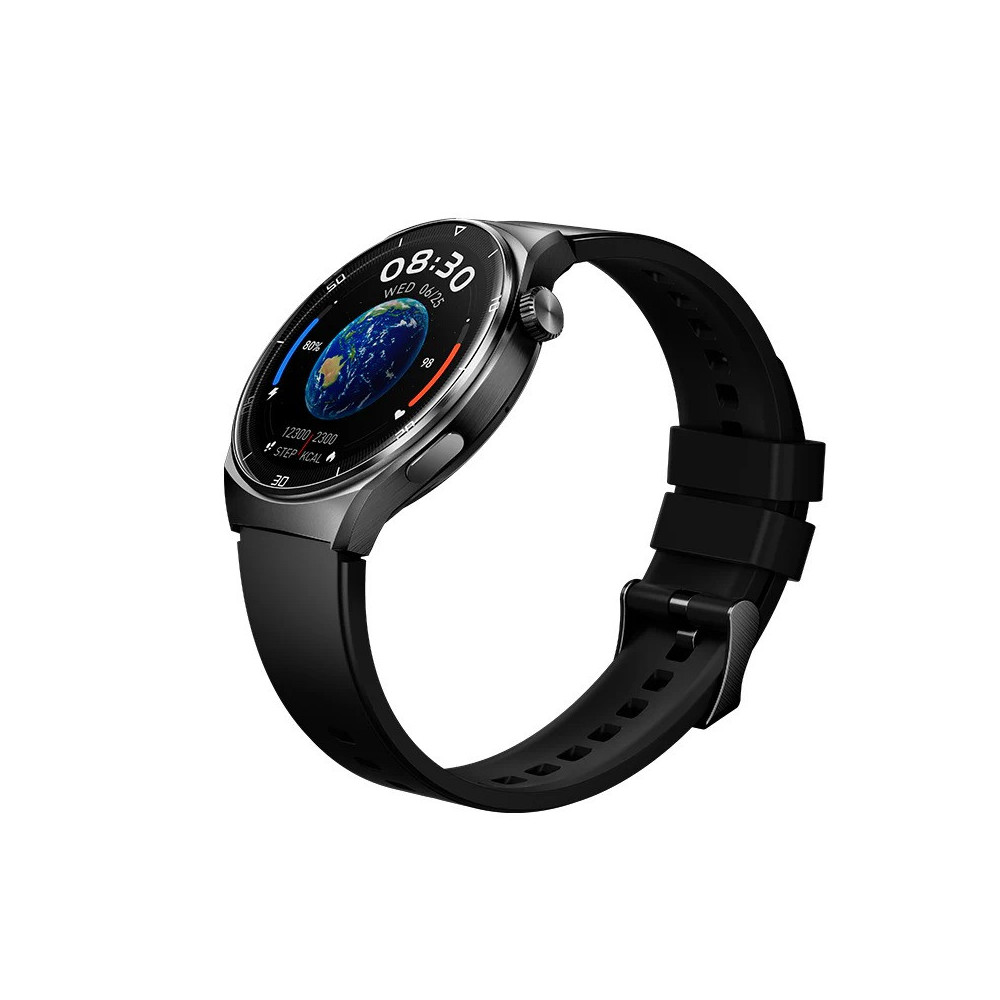 QCY Smart Watch GT2 With 1.43 Amoled Display, Zinc Alloy Watch Frame, Bluetooth Call/Playback, 24 Hour Rate And Sleep Monitor And 100 Plus Sports Modes, Black
