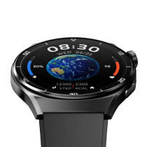 QCY Smart Watch GT2 With 1.43 Amoled Display, Zinc Alloy Watch Frame, Bluetooth Call/Playback, 24 Hour Rate And Sleep Monitor And 100 Plus Sports Modes, Black