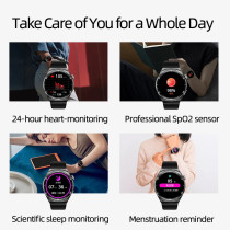 QCY Smart Watch GT2 With 1.43 Amoled Display, Zinc Alloy Watch Frame, Bluetooth Call/Playback, 24 Hour Rate And Sleep Monitor And 100 Plus Sports Modes, Black