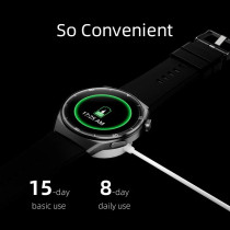 QCY Smart Watch GT2 With 1.43 Amoled Display, Zinc Alloy Watch Frame, Bluetooth Call/Playback, 24 Hour Rate And Sleep Monitor And 100 Plus Sports Modes, Black