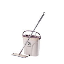 Zolele FM01 Mop Dirt Separation And Washing Integrated Wet and Dry Mop Easy To Use Cleaning Tool With 3 Gears Adjustment and Sewage Separation, White