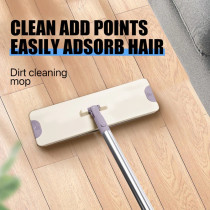 Zolele FM01 Mop Dirt Separation And Washing Integrated Wet and Dry Mop Easy To Use Cleaning Tool With 3 Gears Adjustment and Sewage Separation, White