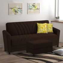Ripple Furniture Elegance Essence 3 Seater Sofa Set With Ottoman, Brown