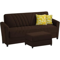 Ripple Furniture Elegance Essence 3 Seater Sofa Set With Ottoman, Brown