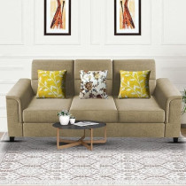 Raj Furniture Elegant 3 Seater Sofa Set For Living Room, Cream