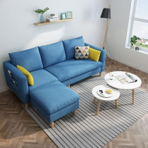 Raj Furniture Sectional Fabric Sofa Set Cotton Furniture Home Apartment Hotel Green, Blue