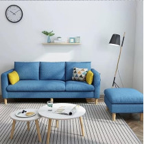 Raj Furniture Sectional Fabric Sofa Set Cotton Furniture Home Apartment Hotel Green, Blue