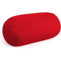 Cushie Pillows 7 inches x 12 Inches Microbead Bolster Squishy, Flexible, Extremely Comfortable Roll Pillow, Red