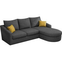 Raj Furniture Elegance Edge 4-Seater Sofa Set For Living Room, Black