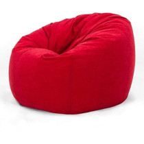 Comfy Large Seude Bean Bag, Red