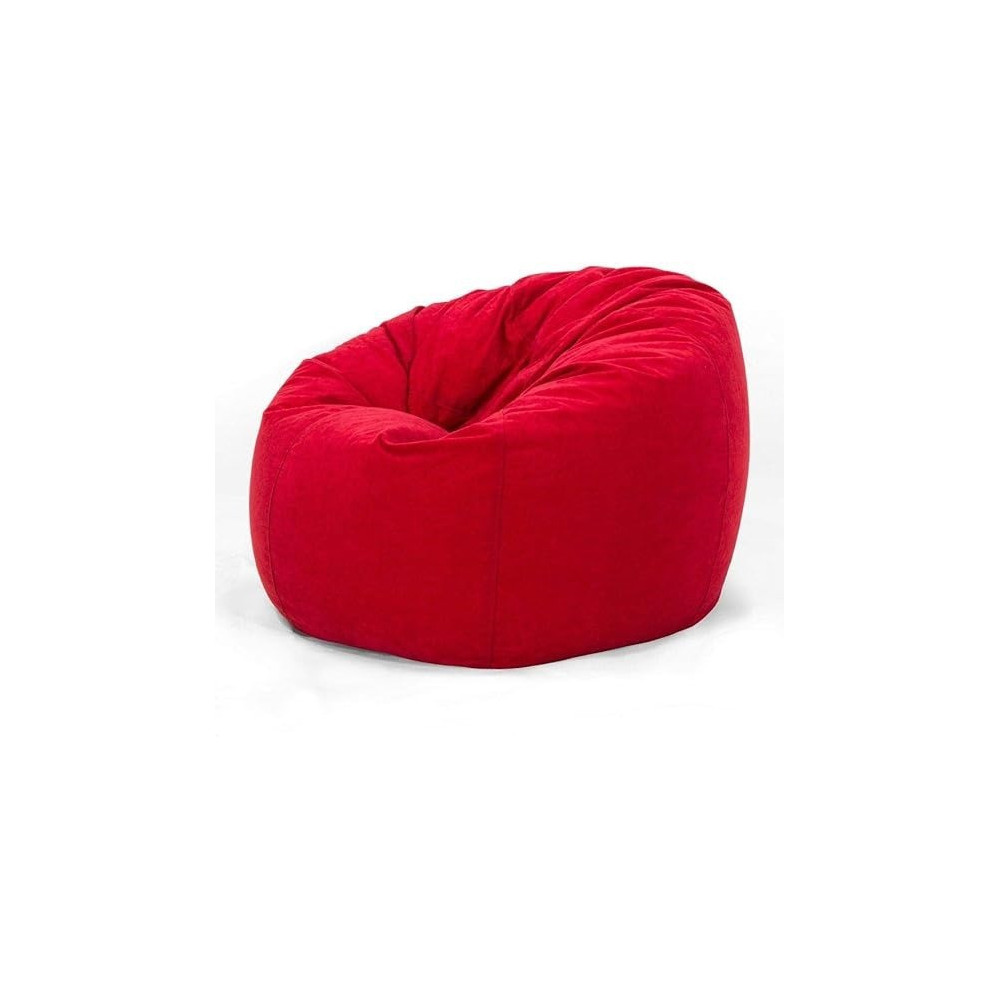 Comfy Large Seude Bean Bag, Red