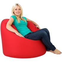 Comfy Large Seude Bean Bag, Red