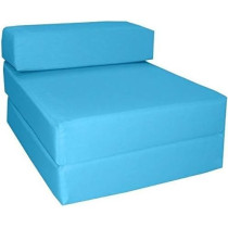 Raj Furniture Black Stallion Zena Single Sofa Cum Bed, Blue
