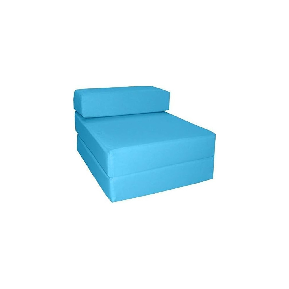 Raj Furniture Black Stallion Zena Single Sofa Cum Bed, Blue
