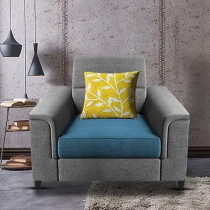 Raj Furniture Single Seater Sofa For Living Room, Turquise Grey