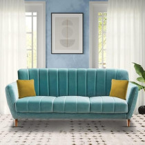 Raj Furniture 3 Seater Sofa Set For Living Room, Turquise
