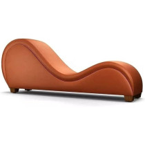 Ripple Furniture Modern Style S-Shape Sofa, Orange