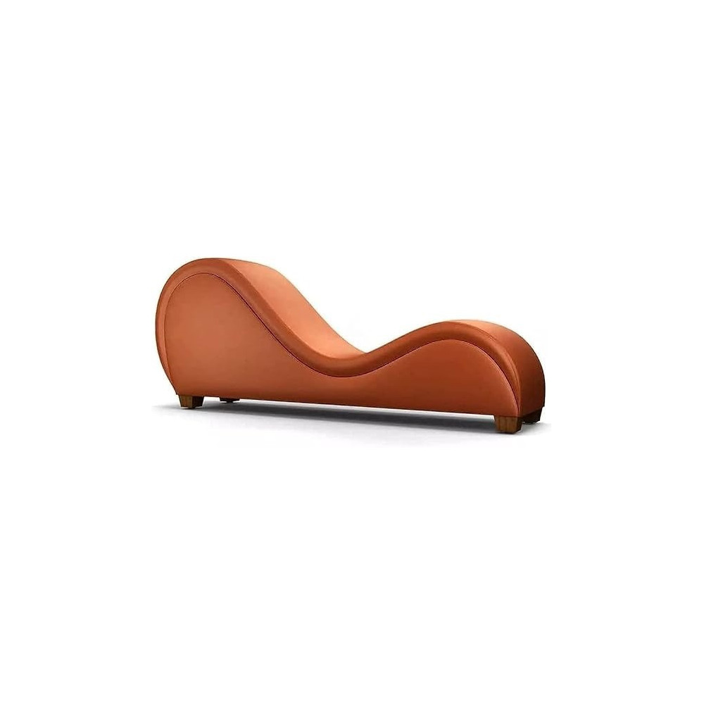 Ripple Furniture Modern Style S-Shape Sofa, Orange