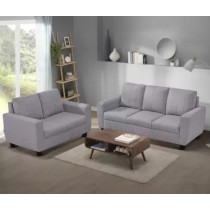 Raj Furniture Modern Fabric Sofa 3 Plus 2 Seater, Stone Grey