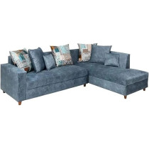 Raj Furniture 6 Seater RHS Sofa For Living Room In Blue Premium Matte Finish