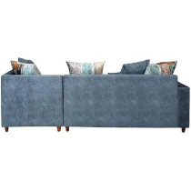 Raj Furniture 6 Seater RHS Sofa For Living Room In Blue Premium Matte Finish