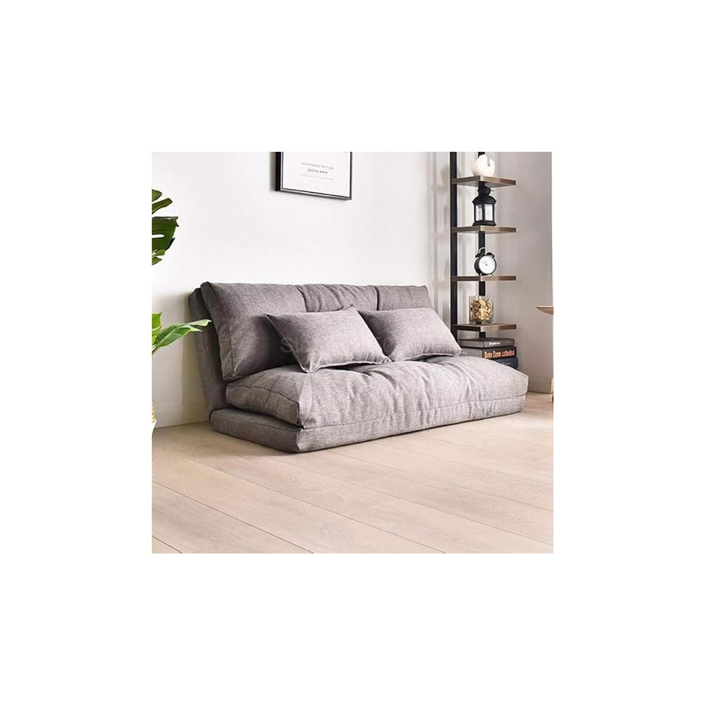Raj Furniture Foldable Lazy Little Sofa Bed Sheet, 120 Cm, Grey