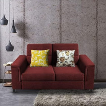 Raj Furniture 2 Seater Sofa Set For Living Room, Maroon