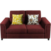 Raj Furniture 2 Seater Sofa Set For Living Room, Maroon