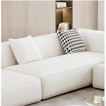 Raj Furniture Elegant U-Shaped Sofa Set, White