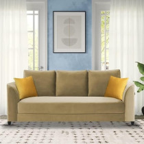 Raj Furniture Modern Elegance 3-Seater Sofa Set, Cream
