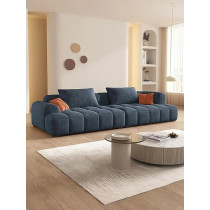 Raj Furniture Modern Living Room Sofa Woobly Design, Dark Blue