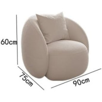 Raj Furniture Nordic Style Cloud Relax Living Room Armchair, Beige