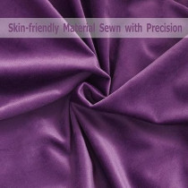 Volcanics Pack Of 4 Velvet Decorative Throw Pillow Covers Soft Solid Square Couch Pillow Cover Case Cushion Pillowcase, 18 x 18 Inch, Eggplant Purple