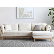 Ripple Furniture Beige Modern Living Room Sofa Set With Chaise Lounge Chair And Ottoman