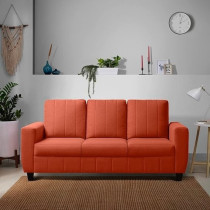 Raj Furniture Modern Fabric Sofa, 3 Seater, Ember Orange