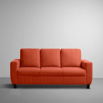 Raj Furniture Modern Fabric Sofa, 3 Seater, Ember Orange