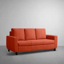 Raj Furniture Modern Fabric Sofa, 3 Seater, Ember Orange