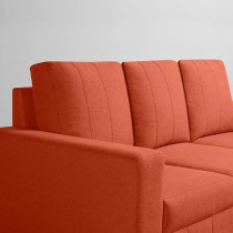 Raj Furniture Modern Fabric Sofa, 3 Seater, Ember Orange