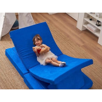 Jela Kids Couch 8Pcs, Floor Sofa Modular Funiture For Kids Adults, Playhouse Play Set For Toddlers Babies, Modular Foam Play Couch Indoor Outdoor, 33 x 66 x 21.85 Inch, Royal Blue