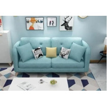 Ripple Furniture Modern Living Room Furniture Set, Sofa, Loveseat And Ottoman, Blue