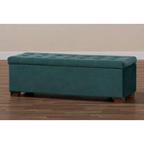 Ripple Furniture Teal Elegant Ottoman 2-Seater Sofa With Hidden Storage