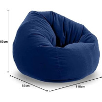 Ripple Furniture Bean Bag Soft And Comfortable Lounger Chair Living Room Furniture And Outdoor Furniture, Pu Leather, Purple