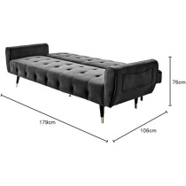 Raj Furniture 2 In 1 Upholstered Flip Sofa Bed, Taupe