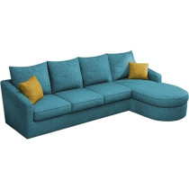 Raj Furniture Sumptuous Serenity: The Round Lounger L-Shape 6 Seater Sofa Set For Your Living Room, Rhs, Turquise