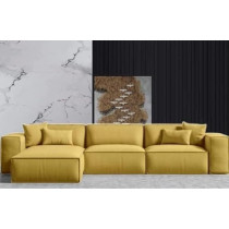 Ripple Furniture L-Shape Modern Style Luxury Home Couch, Right, Yellow