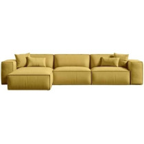 Ripple Furniture L-Shape Modern Style Luxury Home Couch, Right, Yellow