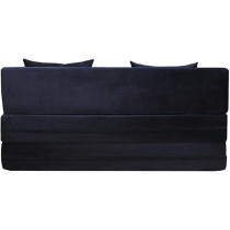Raj Furniture Sana 3 Seater With 2 Cushions Sofa Set, Dark Blue And Off White