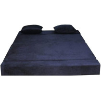 Raj Furniture Sana 3 Seater With 2 Cushions Sofa Set, Dark Blue And Off White